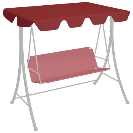 vidaXL Ersatzdach für Hollywoodschaukel Weinrot 188/168x145/110 cm