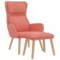 vidaXL Relaxsessel mit Hocker Rosa Samt vidaXL Relaxsessel mit Hocker Rosa Samt