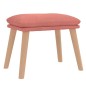 vidaXL Relaxsessel mit Hocker Rosa Samt vidaXL Relaxsessel mit Hocker Rosa Samt