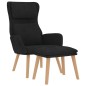 vidaXL Relaxsessel mit Hocker Schwarz Samt vidaXL Relaxsessel mit Hocker Schwarz Samt