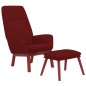 vidaXL Relaxsessel mit Hocker Weinrot Stoff vidaXL Relaxsessel mit Hocker Weinrot Stoff