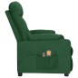vidaXL Elektrischer Massagesessel Dunkelgrün Stoff vidaXL Elektrischer Massagesessel Dunkelgrün Stoff