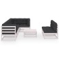 vidaXL 8-tlg. Garten-Lounge-Set mit Kissen Massivholz Kiefer vidaXL 8-tlg. Garten-Lounge-Set mit Kissen Massivholz Kiefer
