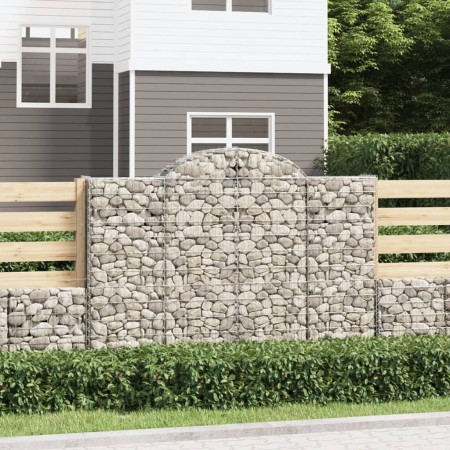vidaXL Gabionen mit Hochbogen 20Stk. 200x30x140/160cm Verzinktes Eisen