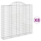 vidaXL Gabionen mit Hochbogen 8 Stk. 200x30x180/200cm Verzinktes Eisen vidaXL Gabionen mit Hochbogen 8 Stk. 200x30x180/200cm Verzinktes Eisen