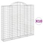 vidaXL Gabionen mit Hochbogen 10 Stk 200x30x180/200cm Verzinktes Eisen vidaXL Gabionen mit Hochbogen 10 Stk 200x30x180/200cm Verzinktes Eisen