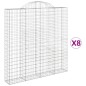 vidaXL Gabionen mit Hochbogen 8 Stk. 200x30x200/220cm Verzinktes Eisen vidaXL Gabionen mit Hochbogen 8 Stk. 200x30x200/220cm Verzinktes Eisen