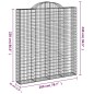 vidaXL Gabionen mit Hochbogen 6 Stk. 200x30x220/240cm Verzinktes Eisen vidaXL Gabionen mit Hochbogen 6 Stk. 200x30x220/240cm Verzinktes Eisen