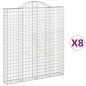 vidaXL Gabionen mit Hochbogen 8 Stk. 200x30x220/240cm Verzinktes Eisen vidaXL Gabionen mit Hochbogen 8 Stk. 200x30x220/240cm Verzinktes Eisen