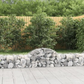 vidaXL Gabionen mit Hochbogen 40 Stk. 200x50x40/60 cm Verzinktes Eisen