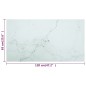 vidaXL Tischplatte Weiß 120x65 cm 8 mm Hartglas in Marmoroptik vidaXL Tischplatte Weiß 120x65 cm 8 mm Hartglas in Marmoroptik