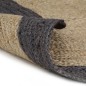 vidaXL Teppich Handgefertigt Jute mit Dunkelgrauem Rand 180 cm vidaXL Teppich Handgefertigt Jute mit Dunkelgrauem Rand 180 cm