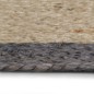 vidaXL Teppich Handgefertigt Jute mit Dunkelgrauem Rand 180 cm vidaXL Teppich Handgefertigt Jute mit Dunkelgrauem Rand 180 cm