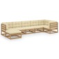 7-tlg. Garten-Lounge-Set mit Kissen Kiefer Massivholz 7-tlg. Garten-Lounge-Set mit Kissen Kiefer Massivholz