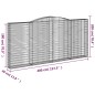vidaXL Gabionen mit Hochbogen 15Stk. 400x30x180/200cm Verzinktes Eisen vidaXL Gabionen mit Hochbogen 15Stk. 400x30x180/200cm Verzinktes Eisen