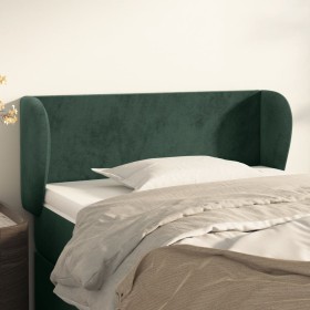 vidaXL Kopfteil mit Ohren Dunkelgrün 83x23x78/88 cm Samt
