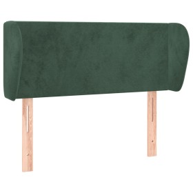 vidaXL Kopfteil mit Ohren Dunkelgrün 83x23x78/88 cm Samt