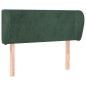 vidaXL Kopfteil mit Ohren Dunkelgrün 83x23x78/88 cm Samt