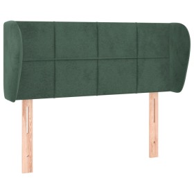 vidaXL Kopfteil mit Ohren Dunkelgrün 83x23x78/88 cm Samt