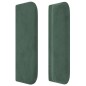 vidaXL Kopfteil mit Ohren Dunkelgrün 147x16x78/88 cm Samt