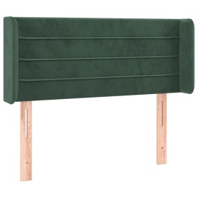 vidaXL Kopfteil mit Ohren Dunkelgrün 83x16x78/88 cm Samt