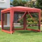 vidaXL Partyzelt mit 4 Mesh-Seitenwänden Rot 3x3 m HDPE vidaXL Partyzelt mit 4 Mesh-Seitenwänden Rot 3x3 m HDPE