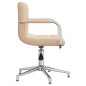vidaXL Bürostuhl Drehbar Creme Stoff vidaXL Bürostuhl Drehbar Creme Stoff