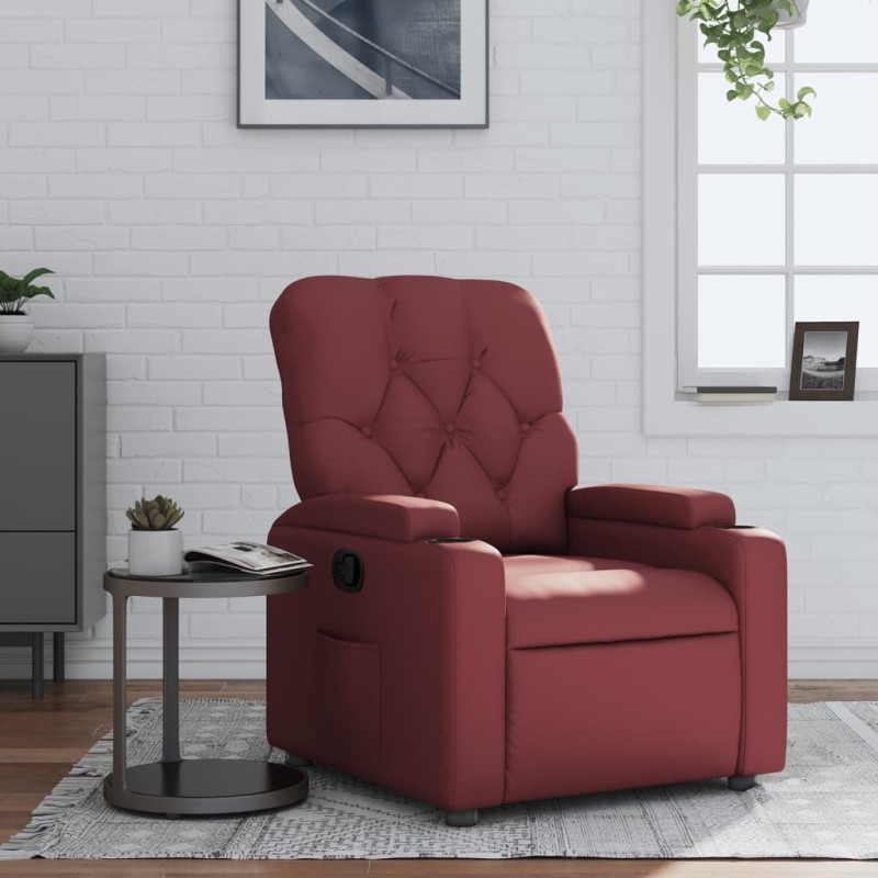 vidaXL Relaxsessel Weinrot Kunstleder vidaXL Relaxsessel Weinrot Kunstleder