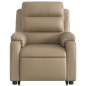 vidaXL Massagesessel mit Aufstehhilfe Cappuccino-Braun Kunstleder