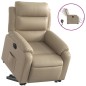 vidaXL Relaxsessel mit Aufstehhilfe Elektrisch Cappuccino Kunstleder