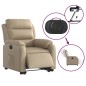 vidaXL Relaxsessel mit Aufstehhilfe Elektrisch Cappuccino Kunstleder