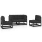 vidaXL 4-tlg. Garten-Lounge-Set mit Kissen Kiefer Massivholz vidaXL 4-tlg. Garten-Lounge-Set mit Kissen Kiefer Massivholz