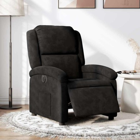 vidaXL Relaxsessel Elektrisch Schwarz Samt