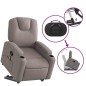 vidaXL Massagesessel mit Aufstehhilfe Taupe Stoff vidaXL Massagesessel mit Aufstehhilfe Taupe Stoff