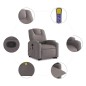 vidaXL Massagesessel mit Aufstehhilfe Taupe Stoff vidaXL Massagesessel mit Aufstehhilfe Taupe Stoff