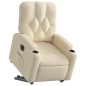 vidaXL Relaxsessel mit Aufstehhilfe Elektrisch Creme Stoff