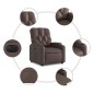 vidaXL Elektrischer Relaxsessel Braun Kunstleder vidaXL Elektrischer Relaxsessel Braun Kunstleder