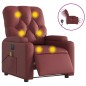 vidaXL Massagesessel Elektrisch Weinrot Kunstleder vidaXL Massagesessel Elektrisch Weinrot Kunstleder
