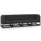 4-Sitzer-Gartensofa mit Kissen Kiefer Massivholz 4-Sitzer-Gartensofa mit Kissen Kiefer Massivholz