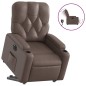 vidaXL Relaxsessel mit Aufstehhilfe Elektrisch Braun Kunstleder vidaXL Relaxsessel mit Aufstehhilfe Elektrisch Braun Kunstleder