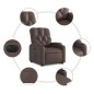 vidaXL Relaxsessel mit Aufstehhilfe Elektrisch Braun Kunstleder vidaXL Relaxsessel mit Aufstehhilfe Elektrisch Braun Kunstleder