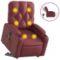 vidaXL Massagesessel mit Aufstehhilfe Elektrisch Weinrot Kunstleder vidaXL Massagesessel mit Aufstehhilfe Elektrisch Weinrot Kunstleder