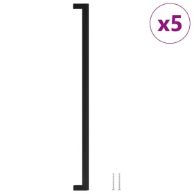 vidaXL Möbelgriffe 5 Stk. Schwarz 480 mm Edelstahl