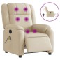 vidaXL Massagesessel Elektrisch Creme Stoff vidaXL Massagesessel Elektrisch Creme Stoff