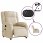 vidaXL Massagesessel Elektrisch Creme Stoff vidaXL Massagesessel Elektrisch Creme Stoff