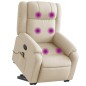 vidaXL Massagesessel mit Aufstehhilfe Creme Stoff vidaXL Massagesessel mit Aufstehhilfe Creme Stoff