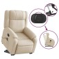 vidaXL Massagesessel mit Aufstehhilfe Creme Stoff vidaXL Massagesessel mit Aufstehhilfe Creme Stoff