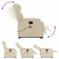 vidaXL Massagesessel mit Aufstehhilfe Creme Stoff vidaXL Massagesessel mit Aufstehhilfe Creme Stoff