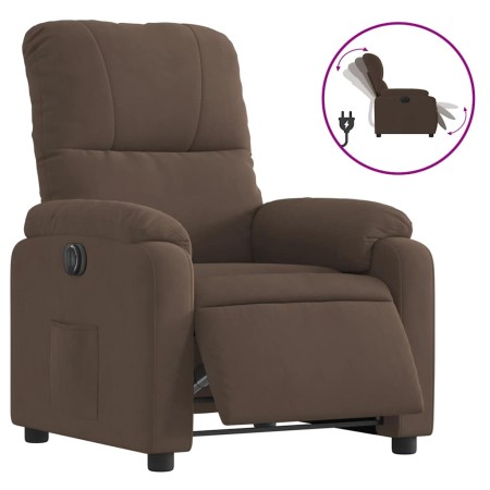 vidaXL Relaxsessel Elektrisch Braun Mikrofasergewebe