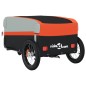 vidaXL Fahrradanhänger Schwarz und Orange 30 kg Eisen vidaXL Fahrradanhänger Schwarz und Orange 30 kg Eisen